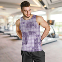 Hawaiian Quilt Tapa On Lilac Palaka Motifs Men Tank Top