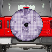 Hawaiian Quilt Tapa On Lilac Palaka Motifs Spare Tire Cover