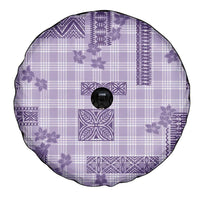Hawaiian Quilt Tapa On Lilac Palaka Motifs Spare Tire Cover
