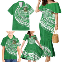 Tonga Liahona High School Personalized Family Matching Mermaid Dress and Hawaiian Shirt Ngatu Tokelaufeletoa Motifs