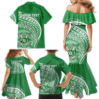 Tonga Liahona High School Personalized Family Matching Mermaid Dress and Hawaiian Shirt Ngatu Tokelaufeletoa Motifs