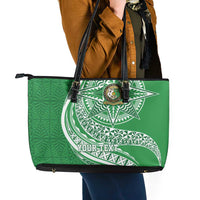 Tonga Liahona High School Personalized Leather Tote Bag Ngatu Tokelaufeletoa Motifs