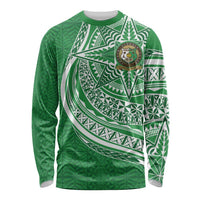 Tonga Liahona High School Personalized Long Sleeve Shirt Ngatu Tokelaufeletoa Motifs