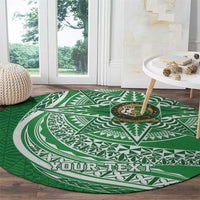 Tonga Liahona High School Personalized Round Carpet Ngatu Tokelaufeletoa Motifs