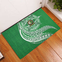 Tonga Liahona High School Personalized Rubber Doormat Ngatu Tokelaufeletoa Motifs
