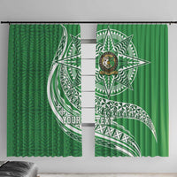 Tonga Liahona High School Personalized Window Curtain Ngatu Tokelaufeletoa Motifs