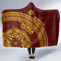 Tonga High School Hooded Blanket THS Anniversary Ngatu Motif LT7 - Polynesian Pride