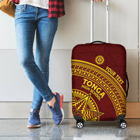 Tonga High School Luggage Cover THS Anniversary Ngatu Motif LT7 - Polynesian Pride
