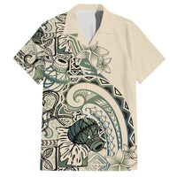 Aloha Hawaii Tapa Family Matching Tank Maxi Dress and Hawaiian Shirt Summer Green Hawaiian Ipu - Polynesian Pride