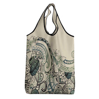 Aloha Hawaii Tapa Grocery Bag Summer Green Hawaiian Ipu - Polynesian Pride