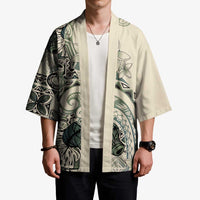 Aloha Hawaii Tapa Kimono Summer Green Hawaiian Ipu - Polynesian Pride