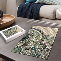 Aloha Hawaii Tapa Puzzle Summer Green Hawaiian Ipu - Polynesian Pride