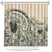 Aloha Hawaii Tapa Shower Curtain Summer Green Hawaiian Ipu - Polynesian Pride