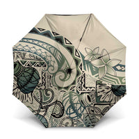 Aloha Hawaii Tapa Umbrella Summer Green Hawaiian Ipu LT7 One Size Folded 11.42 inch Opened Diameter 37.4 inch Emerald - Polynesian Pride