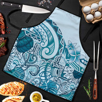 Aloha Hawaii Tapa Apron Cool Turquoise Hawaiian Ipu - Polynesian Pride