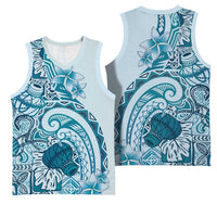 Aloha Hawaii Tapa Basketball Jersey Cool Turquoise Hawaiian Ipu - Polynesian Pride