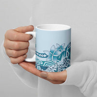 Aloha Hawaii Tapa Ceramic Mug Cool Turquoise Hawaiian Ipu - Polynesian Pride