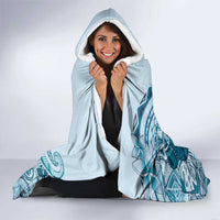 Aloha Hawaii Tapa Hooded Blanket Cool Turquoise Hawaiian Ipu - Polynesian Pride