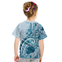 Aloha Hawaii Tapa Kid T Shirt Cool Turquoise Hawaiian Ipu - Polynesian Pride