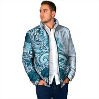 Aloha Hawaii Tapa Padded Jacket Cool Turquoise Hawaiian Ipu - Polynesian Pride