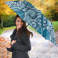 Aloha Hawaii Tapa Umbrella Cool Turquoise Hawaiian Ipu LT7 - Polynesian Pride