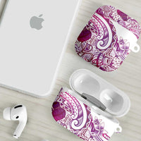 Aloha Hawaii Tapa AirPods Case Vibrant Fuchsia Hawaiian Ipu LT7 - Polynesian Pride