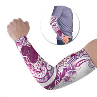 Aloha Hawaii Tapa Arm Sleeves Vibrant Fuchsia Hawaiian Ipu - Polynesian Pride