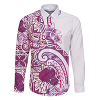 Aloha Hawaii Tapa Family Matching Summer Maxi Dress and Hawaiian Shirt Vibrant Fuchsia Hawaiian Ipu - Polynesian Pride