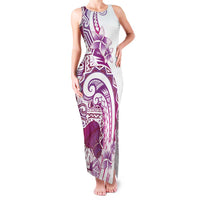 Aloha Hawaii Tapa Family Matching Tank Maxi Dress and Hawaiian Shirt Vibrant Fuchsia Hawaiian Ipu - Polynesian Pride