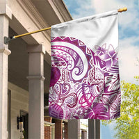 Aloha Hawaii Tapa Garden Flag Vibrant Fuchsia Hawaiian Ipu - Polynesian Pride