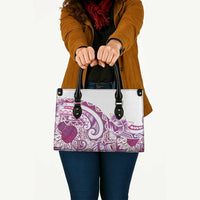 Aloha Hawaii Tapa Leather Bag Vibrant Fuchsia Hawaiian Ipu - Polynesian Pride
