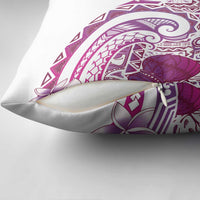 Aloha Hawaii Tapa Pillow Cover Vibrant Fuchsia Hawaiian Ipu - Polynesian Pride