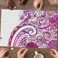 Aloha Hawaii Tapa Puzzle Vibrant Fuchsia Hawaiian Ipu LT7 - Polynesian Pride