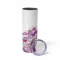 Aloha Hawaii Tapa Skinny Tumbler Vibrant Fuchsia Hawaiian Ipu - Polynesian Pride