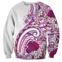 Aloha Hawaii Tapa Sweatshirt Vibrant Fuchsia Hawaiian Ipu - Polynesian Pride