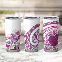 Aloha Hawaii Tapa Tumbler Cup Vibrant Fuchsia Hawaiian Ipu - Polynesian Pride