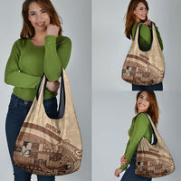 Samoa Mamanu Siapo Mocha Grocery Bag Tatau Malie