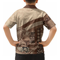 Samoa Mamanu Siapo Mocha Kid Hawaiian Shirt Tatau Malie