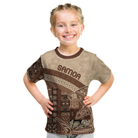 Samoa Mamanu Siapo Mocha Kid T Shirt Tatau Malie