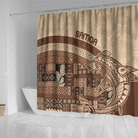 Samoa Mamanu Siapo Mocha Shower Curtain Tatau Malie