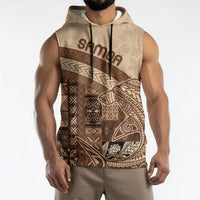 Samoa Mamanu Siapo Mocha Sleeveless Hoodie Tatau Malie