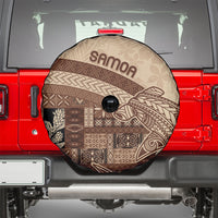Samoa Mamanu Siapo Mocha Spare Tire Cover Tatau Malie