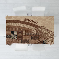 Samoa Mamanu Siapo Mocha Tablecloth Tatau Malie