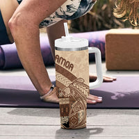 Samoa Mamanu Siapo Mocha Tumbler With Handle Tatau Malie