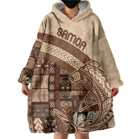 Samoa Mamanu Siapo Mocha Wearable Blanket Hoodie Tatau Malie