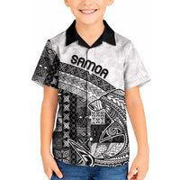Samoa Mamanu Siapo Classic Black Kid Hawaiian Shirt Tatau Malie