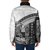 Samoa Mamanu Siapo Classic Black Padded Jacket Tatau Malie