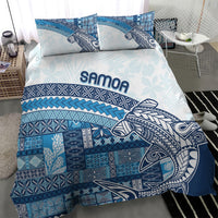 Samoa Mamanu Siapo Royal Blue Bedding Set Tatau Malie