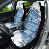 Samoa Mamanu Siapo Royal Blue Car Seat Cover Tatau Malie