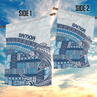 Samoa Mamanu Siapo Royal Blue Garden Flag Tatau Malie